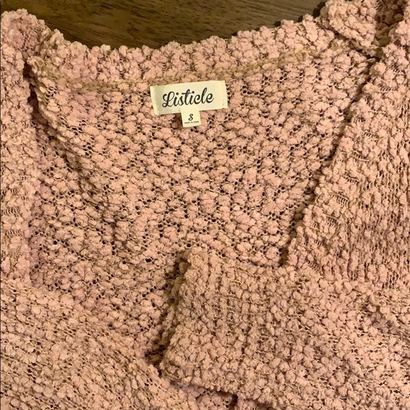 Tan/Light Pink Listicle Cardigan - Picture 2 of 5